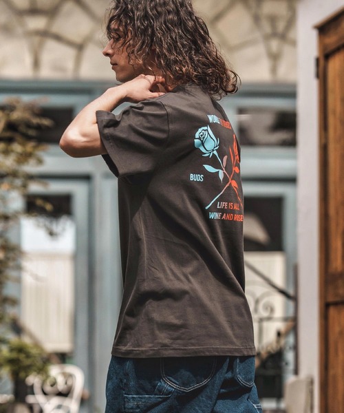 CAMBIO(カンビオ)の「mt9726- プリントT_Rose Gradation Tシャツ(Tシャツ/カットソー・メンズ・オリーブ/スミクロ/ホワイト・S/M/L/XL)」の12枚目の写真