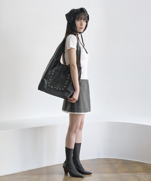 UNE MANSION(ユヌマンション)の「サマーシースルーフラワーヘアーカチープスカーフ(ハット・レディース・ブラック/ホワイト・ONE SIZE)」の16枚目の写真