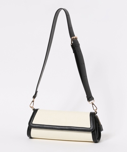 Andemiu（アンデミュウ）の「シリンダーフラップBAG419510（ショルダーバッグ・レディース・ナチュラル/ブラック・FREE）」の4枚目の写真