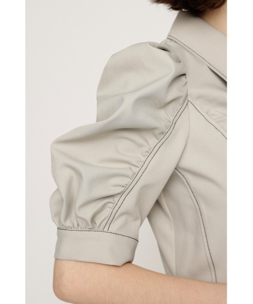 FRONT ZIP GATHER ショートワンピース SLY GATHER SLEEVE ZIP ショートワンピース SLY | FRONT ZIP