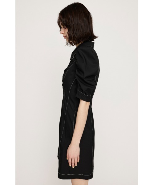 SLY（スライ）の「FRONT ZIP GATHER S/OP フロントジップ ギャザー ショートワンピース 半袖 夏服（ワンピース・レディース・アイボリー/ブラック/ネイビー・1/2）」の16枚目の写真