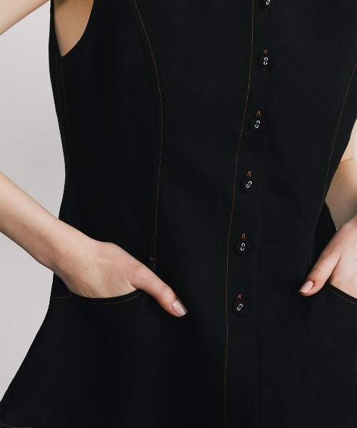 ベスト ジレ TENCEL  STITCH  COMPACT VEST/テンセルステッチコンパクトベスト レディース セール】TENCEL STITCH COMPACT VEST/テンセルステッチ
