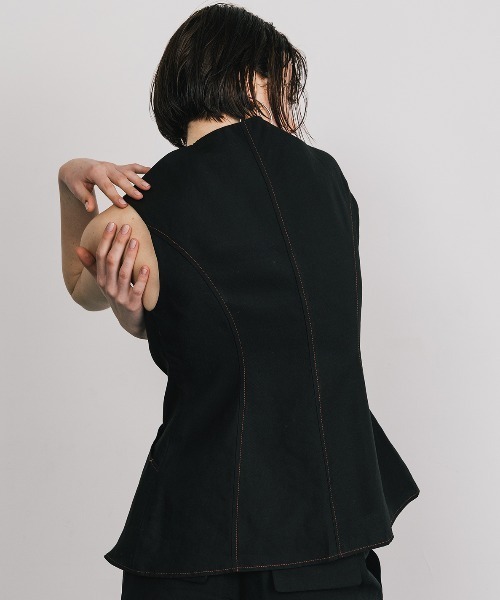 セール】TENCEL STITCH COMPACT VEST/テンセルステッチ