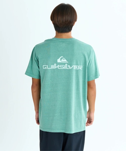 Quiksilver(クイックシルバー)の「DOUBLE LOGO ST /クイックシルバーレギュラーフィットロゴ半袖Tシャツ(Tシャツ/カットソー・メンズ・ホワイト/ブラック/グリーン・LARGE/X-LARGE/MEDIUM)」の1枚目の写真