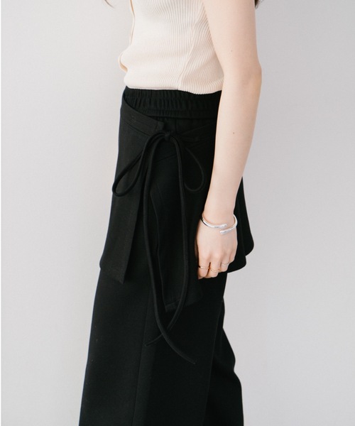 DRWCYS（ドロシーズ）の「レイヤードスウェットパンツ（スウェットパンツ・レディース・ブラック/グレー・FREE）」の12枚目の写真