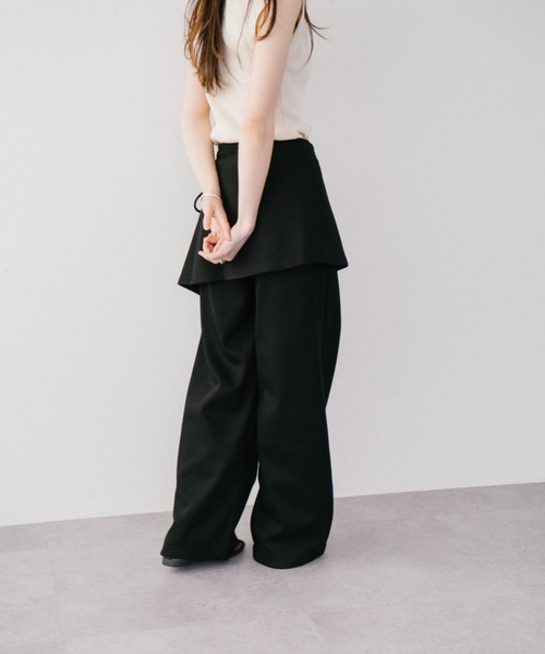 DRWCYS（ドロシーズ）の「レイヤードスウェットパンツ（スウェットパンツ・レディース・ブラック/グレー・FREE）」の11枚目の写真