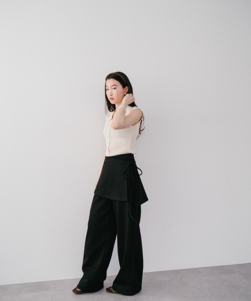 DRWCYS（ドロシーズ）の「レイヤードスウェットパンツ（スウェットパンツ・レディース・ブラック/グレー・FREE）」の8枚目の写真