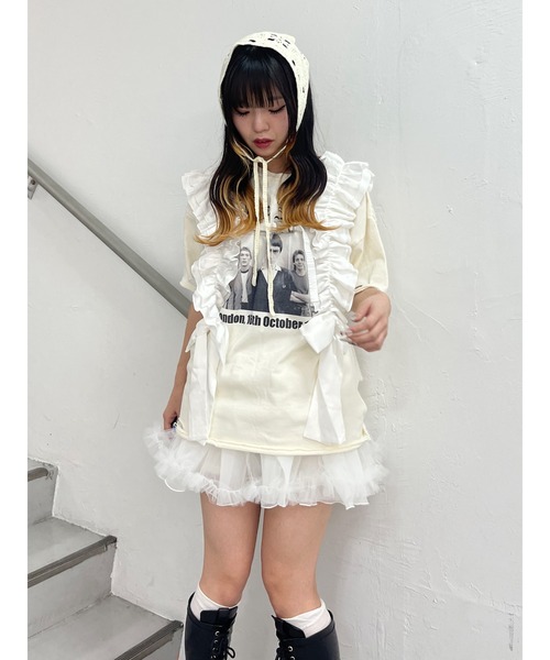 jouetie(ジュエティ)の「リボンハーネス 冬服(ベルト・レディース・オフホワイト/ブラック・FREE)」の3枚目の写真