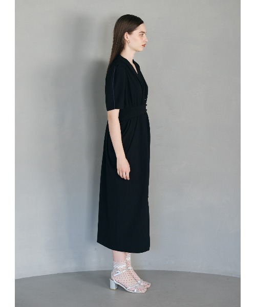 COEL（コエル）の「フロントボタンドレープワンピース（ワンピース・レディース・ブラック/ブラウン/ブルー・36/38）」の7枚目の写真