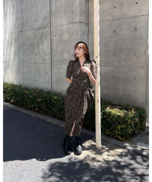 コエル（COEL）/フロントボタンドレープワンピース セール】フロントボタンドレープワンピース（ワンピース）｜COEL