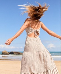 ROXY | TROPICAL GLOW MAXI S /ロキシーストライプ柄ロングワンピース(ワンピース)