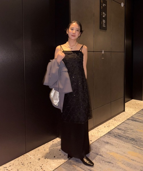 キラキラフラッフィーレースドレス / kirakira fluffy lace dress