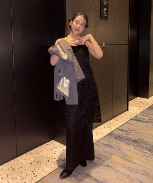 パーティードレス　ANDRESD キラキラフラッフィーレースドレス / kirakira fluffy lace