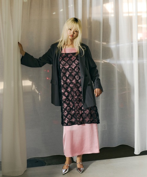 ANDRESD(アンドレスド)の「キラキラフラッフィーレースドレス / kirakira fluffy lace dress(ドレス・レディース・ブラック/オフホワイト・M/L)」の19枚目の写真