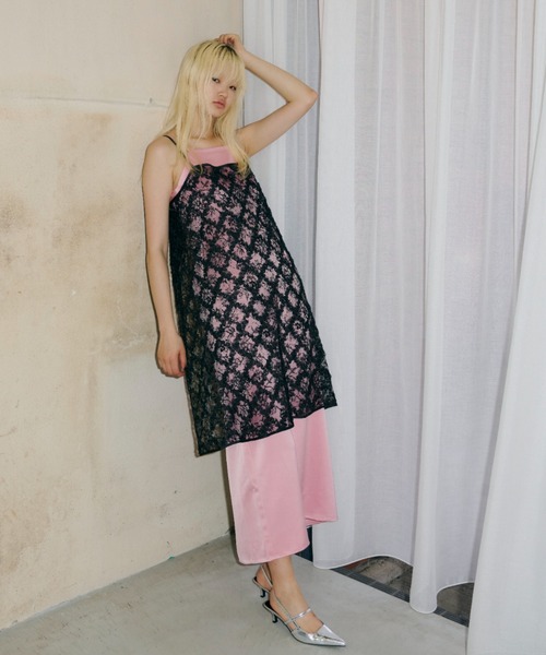 キラキラフラッフィーレースドレス / kirakira fluffy lace dress