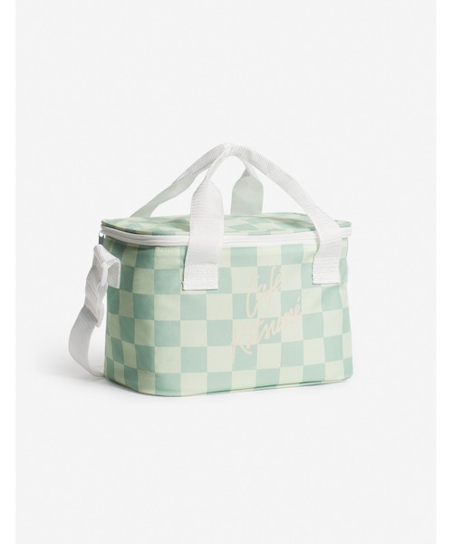 Maison Kitsune(メゾンキツネ)の「CAFE KITSUNE CHECKERBOARD COOLER BAG(ハンドバッグ・メンズ・グリーン・U)」の4枚目の写真
