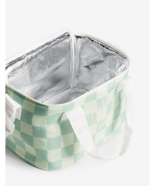 Maison Kitsune(メゾンキツネ)の「CAFE KITSUNE CHECKERBOARD COOLER BAG(ハンドバッグ・メンズ・グリーン・U)」の6枚目の写真