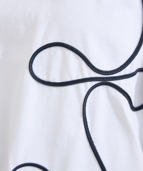 KATHARINE ROSS（キャサリンロス）の「【KATHARINE ROSS】【margaux vintage】cord embroidery Tee（Tシャツ/カットソー・レディース・ブラック/オフホワイト・MEDIUM）」の11枚目の写真