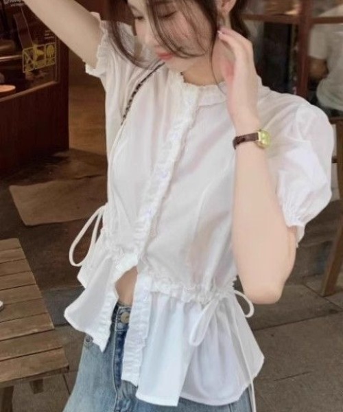 Achic（アシック）の「ディープタウンボリューム袖ブラウス（シャツ/ブラウス・レディース・ホワイト・M）」の10枚目の写真