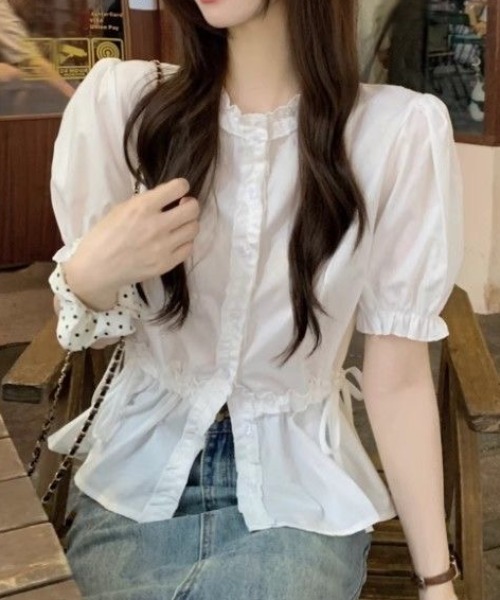 Achic（アシック）の「ディープタウンボリューム袖ブラウス（シャツ/ブラウス・レディース・ホワイト・M）」の17枚目の写真