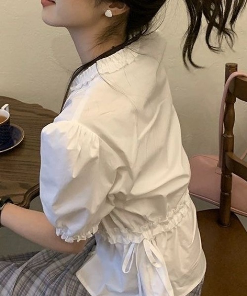 Achic（アシック）の「ディープタウンボリューム袖ブラウス（シャツ/ブラウス・レディース・ホワイト・M）」の4枚目の写真