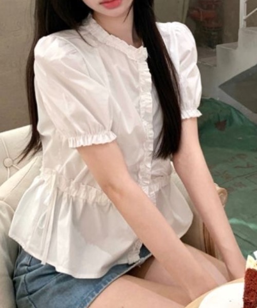 Achic（アシック）の「ディープタウンボリューム袖ブラウス（シャツ/ブラウス・レディース・ホワイト・M）」の19枚目の写真