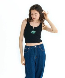 RVCA | RVCA レディース ONSHORE RIBBED TT タンクトップ 【2025年夏モデル】/ルーカカップ付きクロップド丈リブタンクトップ(タンクトップ)