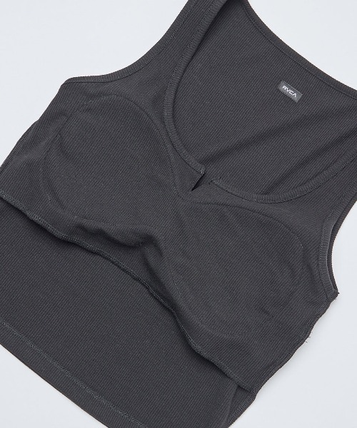 RVCA（ルーカ）の「RVCA レディース ONSHORE RIBBED TT タンクトップ 【2025年夏モデル】/ルーカカップ付きクロップド丈リブタンクトップ（タンクトップ・レディース・ブラック/ピンク系その他/ホワイト・SMALL/MEDIUM）」の16枚目の写真