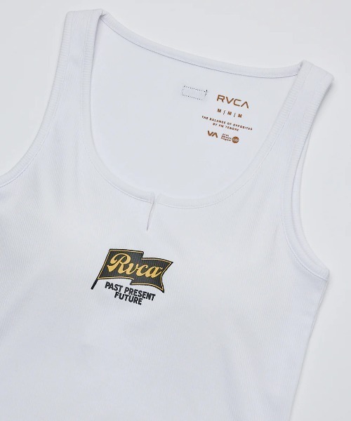 RVCA（ルーカ）の「RVCA レディース ONSHORE RIBBED TT タンクトップ 【2025年夏モデル】/ルーカカップ付きクロップド丈リブタンクトップ（タンクトップ・レディース・ブラック/ピンク系その他/ホワイト・SMALL/MEDIUM）」の8枚目の写真