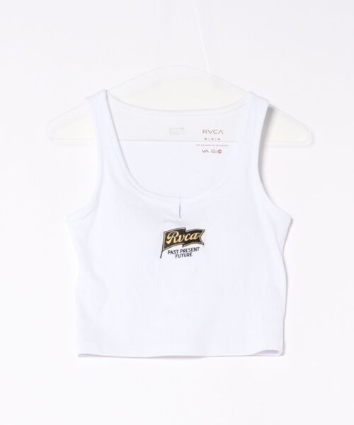 RVCA（ルーカ）の「RVCA レディース ONSHORE RIBBED TT タンクトップ 【2025年夏モデル】/ルーカカップ付きクロップド丈リブタンクトップ（タンクトップ・レディース・ブラック/ピンク系その他/ホワイト・SMALL/MEDIUM）」の22枚目の写真