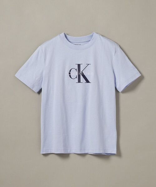 Calvin Klein(カルバン・クライン)の「モノグラムクルーネックショートスリーブTシャツ(Tシャツ/カットソー・レディース・レッド/ピンク/ブラック/ライトブルー/モーブ系3/ライトカーキ・XS/XXS/S)」の20枚目の写真