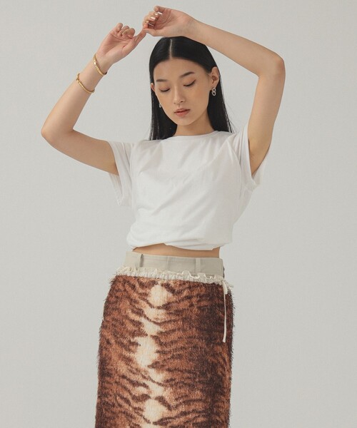 Ray BEAMS（レイビームス）の「ツイスト バルーン Tシャツ（Tシャツ/カットソー・レディース・ブラック/ホワイト・ONE SIZE）」の16枚目の写真