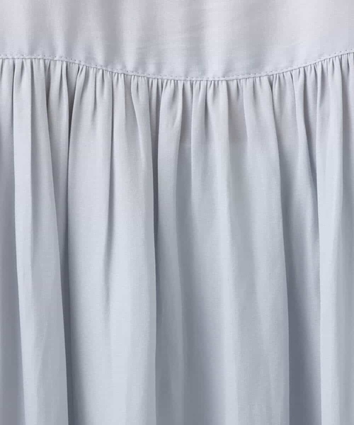 MK MICHEL KLEIN（エムケーミッシェルクラン）の「メタル釦デザイン サテン地ブラウス/接触冷感/洗える（シャツ/ブラウス・レディース・ライトブルー/ダークカーキ/ダークネイビー・38）」の22枚目の写真