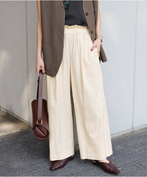 JOURNAL STANDARD（ジャーナルスタンダード）の「《追加4》ウォッシャブルC/LIVIS ワイドパンツ（その他パンツ・レディース・ブラック/ライトグレー/オートミール/キャメル・34/36/38/40）」の3枚目の写真