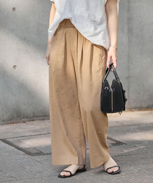 JOURNAL STANDARD（ジャーナルスタンダード）の「《追加4》ウォッシャブルC/LIVIS ワイドパンツ（その他パンツ・レディース・ブラック/ライトグレー/オートミール/キャメル・34/36/38/40）」の4枚目の写真