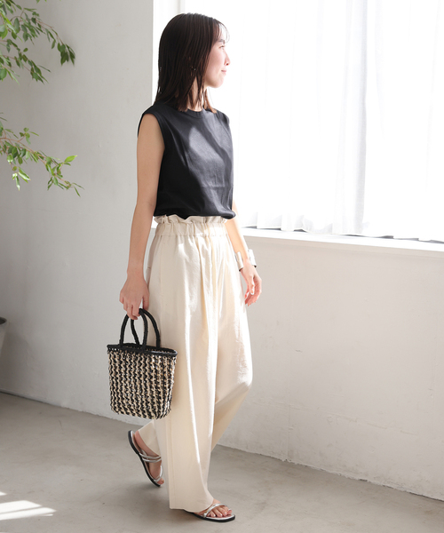 JOURNAL STANDARD（ジャーナルスタンダード）の「《追加4》ウォッシャブルC/LIVIS ワイドパンツ（その他パンツ・レディース・ブラック/ライトグレー/オートミール/キャメル・34/36/38/40）」の21枚目の写真