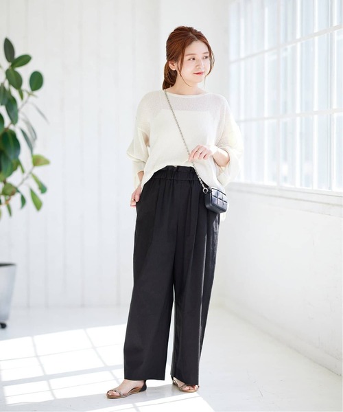 JOURNAL STANDARD（ジャーナルスタンダード）の「《追加4》ウォッシャブルC/LIVIS ワイドパンツ（その他パンツ・レディース・ブラック/ライトグレー/オートミール/キャメル・34/36/38/40）」の10枚目の写真