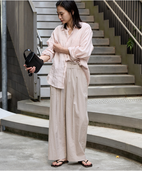 JOURNAL STANDARD（ジャーナルスタンダード）の「《追加4》ウォッシャブルC/LIVIS ワイドパンツ（その他パンツ・レディース・ブラック/ライトグレー/オートミール/キャメル・34/36/38/40）」の6枚目の写真