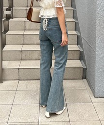 continuer de NICE CLAUP | 【@reve.perle_企画】後ろレースアップフレアパンツ(デニムパンツ)