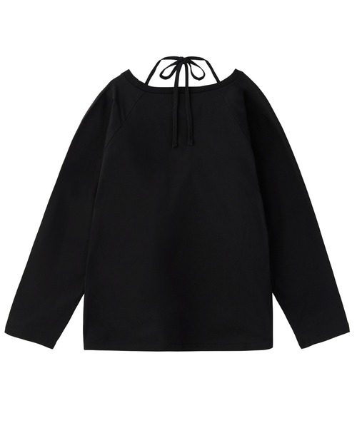 X-girl(エックスガール)の「STAR LOGO HALTERNECK L/S TEE(Tシャツ/カットソー・レディース・ブラック/ベージュ/ネイビー・S/M)」の4枚目の写真