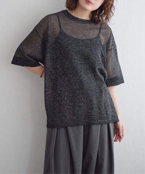 (^_-)-☆様♡専用オーダーページ Alfred Alex】 ボーダーシアーメッシュオーバーサイズニット