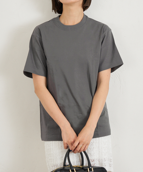 U by SPICK&SPAN(ユーバイスピックアンドスパン)の「HANES/ヘインズ BEEFY T-SHIRT 1P(Tシャツ/カットソー・レディース・ブラック系その他/ライトグレー/ホワイト・FREE)」の2枚目の写真