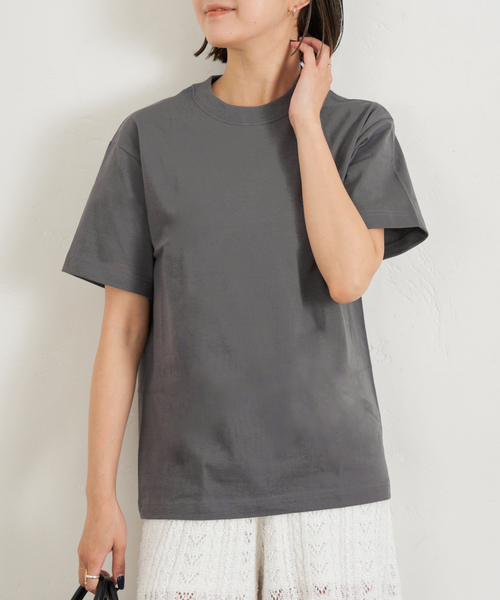 U by SPICK&SPAN(ユーバイスピックアンドスパン)の「HANES/ヘインズ BEEFY T-SHIRT 1P(Tシャツ/カットソー・レディース・ブラック系その他/ライトグレー/ホワイト・FREE)」の4枚目の写真