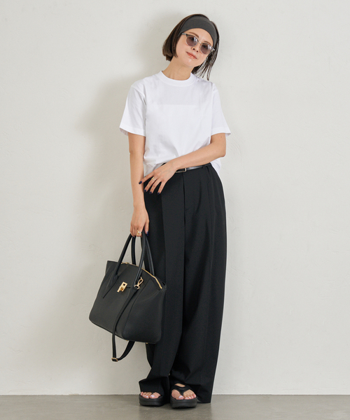 U by SPICK&SPAN(ユーバイスピックアンドスパン)の「HANES/ヘインズ BEEFY T-SHIRT 1P(Tシャツ/カットソー・レディース・ブラック系その他/ライトグレー/ホワイト・FREE)」の19枚目の写真