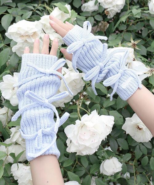 Whinny（ホワイニー）の「Whinny/くつろぎの招き猫（アームカバー・レディース・ホワイト/サックスブルー/ブラック・FREE）」の3枚目の写真