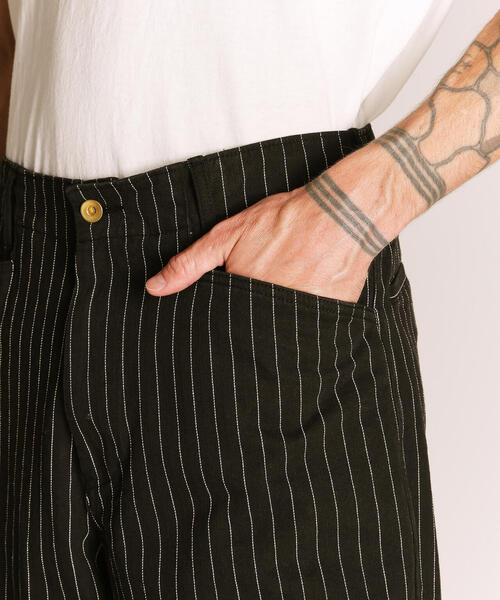 Schott　パンツ　32 　ブラック　ストライプ Schott N.Y.C パンツ Schott/ショット/STRIPE FRISCO PANTS