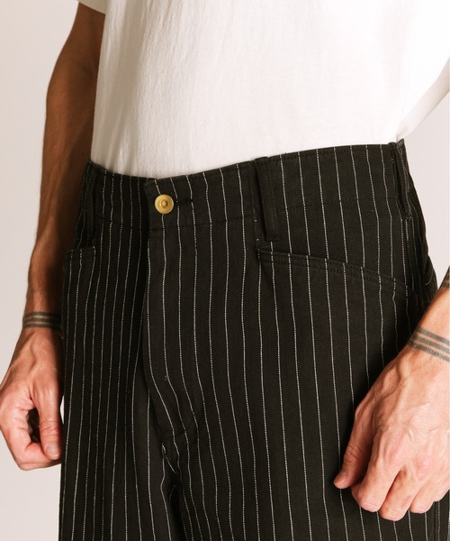 Schott　パンツ　32 　ブラック　ストライプ Schott N.Y.C パンツ Schott/ショット/STRIPE FRISCO PANTS