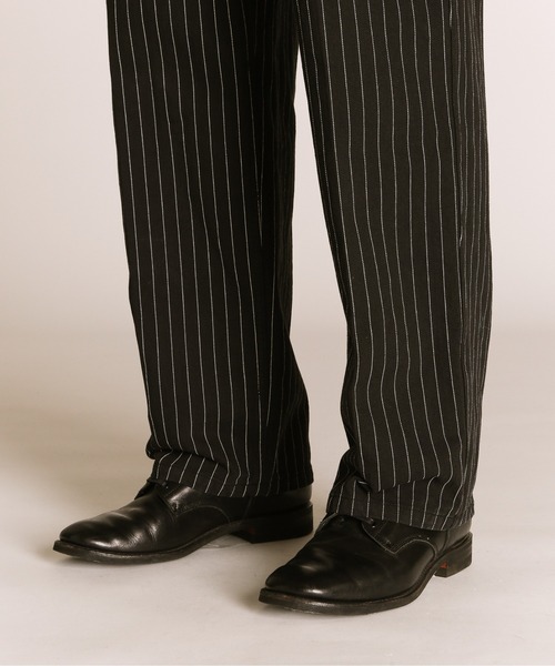 Schott　パンツ　32 　ブラック　ストライプ Schott N.Y.C パンツ Schott/ショット/STRIPE FRISCO PANTS