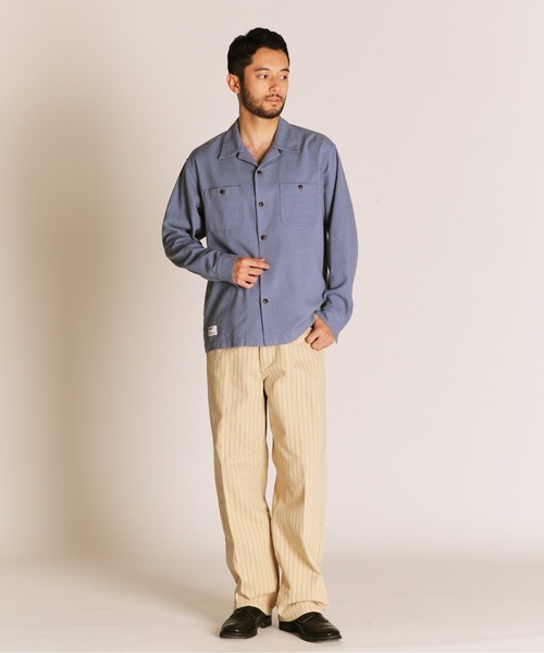 schott（ショット）の「Schott/ショット/STRIPE FRISCO PANTS/ストライプ フリスコパンツ（その他パンツ・メンズ・ナチュラル/ブラック・30/32/34/36）」の11枚目の写真