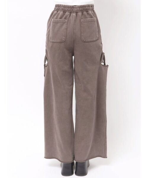 EMODA(エモダ)の「カットリボンブリーチスウェットパンツ(スウェットパンツ・レディース・ブラック/ブラウン・FREE)」の6枚目の写真